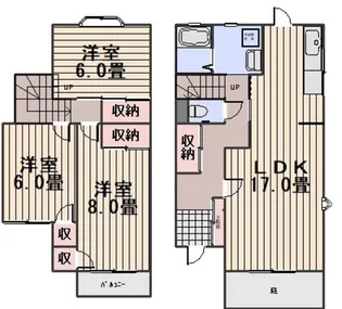 タウンスペーシアB【1階】の間取り