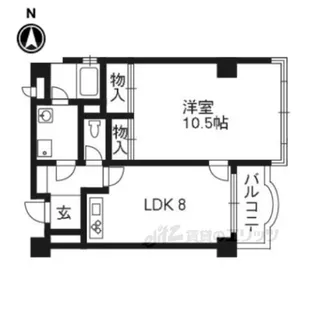レヴィア北白川【3階】の間取り