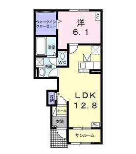 ヒーリングハウスIV【1階】の間取り