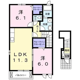 ニューコスモス【2階】の間取り