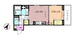 リベリオス相模大野壱番館【2階】の間取り