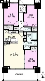 シティハウス浦和領家【2階】の間取り