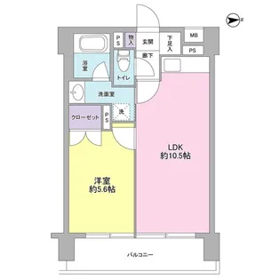 グランシーダ【3階】の間取り