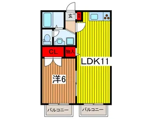 パ-クハイム松原【2階】の間取り