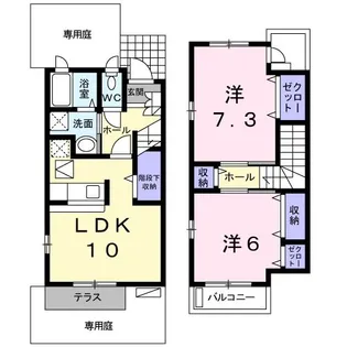 ラッフィナートカーサ【1階】の間取り
