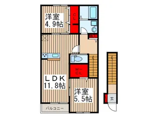 ミラノT【2階】の間取り