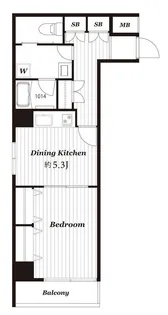 ライオンズマンション新富町第二【6階】の間取り
