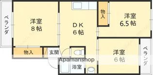 PALMIZIO瓢箪山【4階】の間取り