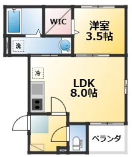 DiiRA下新庄【1階】の間取り