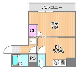 第一天瀬ビル【8階】の間取り