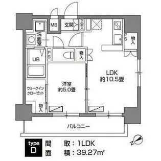 カスタリア三ノ輪【8階】の間取り