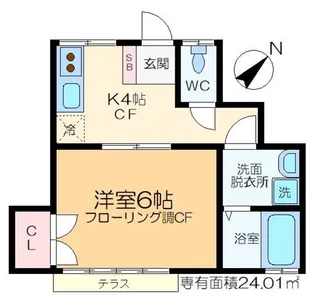タカハシハイム【1階】の間取り