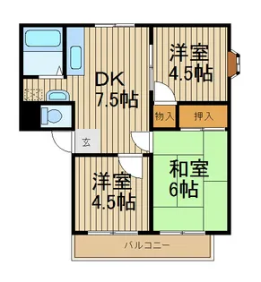 ヴァンクール【2階】の間取り
