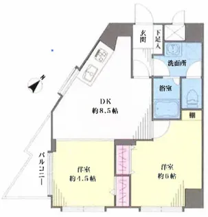 ニックハイム南池袋【2階】の間取り