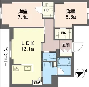 ネイビーコート【3階】の間取り