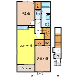 パルタージ A【2階】の間取り