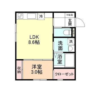 Clover Motoshinmachi【2階】の間取り