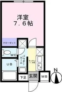 クレシエンテ大和町【4階】の間取り