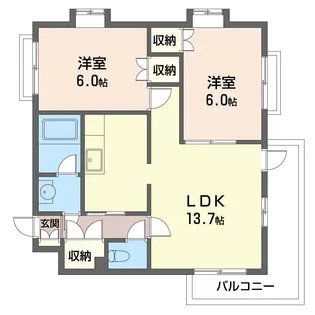 コート上用賀【2階】の間取り