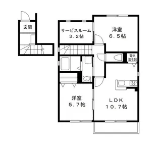 シャルマン D棟【2階】の間取り
