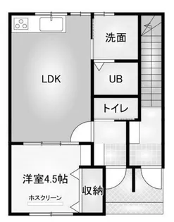 カンパニア西の土居弐番館【1階】の間取り