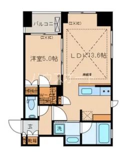リビオ日本橋浜町パークフィール【6階】の間取り