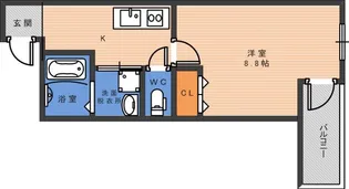 フジパレス今川公園東II番館【3階】の間取り