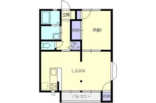 シャスタ中之島A【1階】の間取り