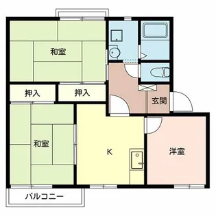 クレール美原【1階】の間取り