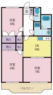 リバーシティII【3階】の間取り