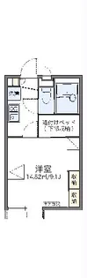 レオパレスグリーンハイツ【2階】の間取り