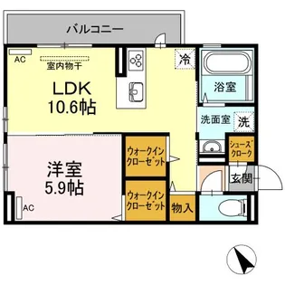メゾン沖浜【3階】の間取り
