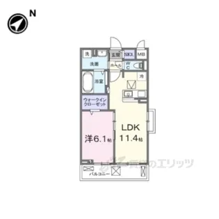 岡アパート【1階】の間取り