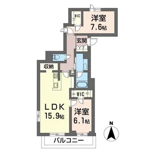 ガーデン鵠(クグイ)【2階】の間取り