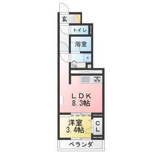 【新築】セジュール六名本町【1階】の間取り