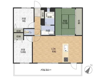 コアマンション世継橋【3階】の間取り