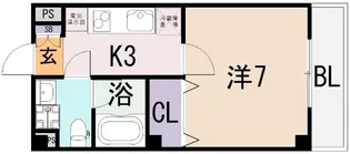 RITZ小若江【3階】の間取り