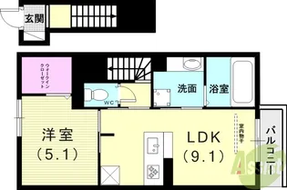 グランクレール西二見【2階】の間取り