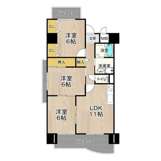エヌズ【8階】の間取り
