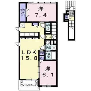 テラ フィオーレII【2階】の間取り