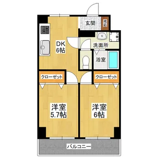 エイブル2【5階】の間取り