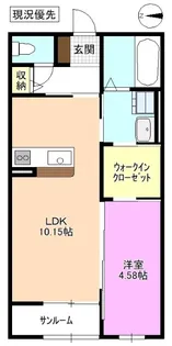 ウィズハイム西松本【1階】の間取り