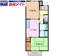 SURPLUSアルカディアB棟【1階】の間取り