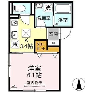 カーサ・リアライズ寿町【1階】の間取り