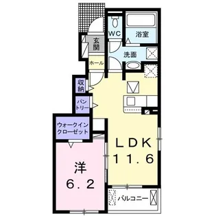 クレア ルース【1階】の間取り