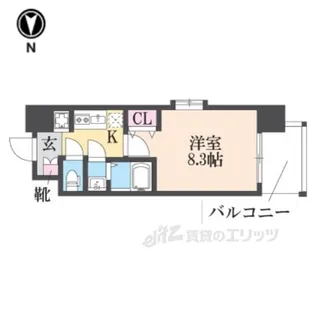 LaDouceur荒本【8階】の間取り
