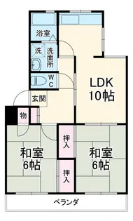 レヂデンスサガラB【3階】の間取り