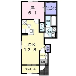 サングレープI【1階】の間取り