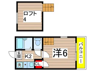 ロフティ-稲田堤【2階】の間取り