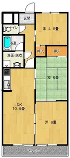 センチュリー都留【6階】の間取り